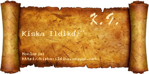 Kiska Ildikó névjegykártya