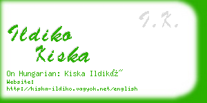 ildiko kiska business card